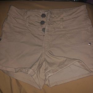 tan colored shorts
